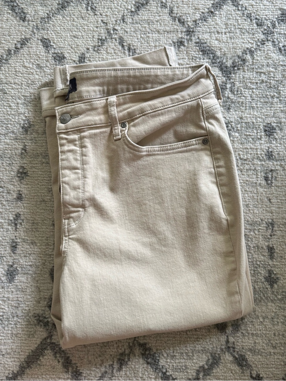 NYDJ Marilyn Crop 16W Light beige stretch jeans